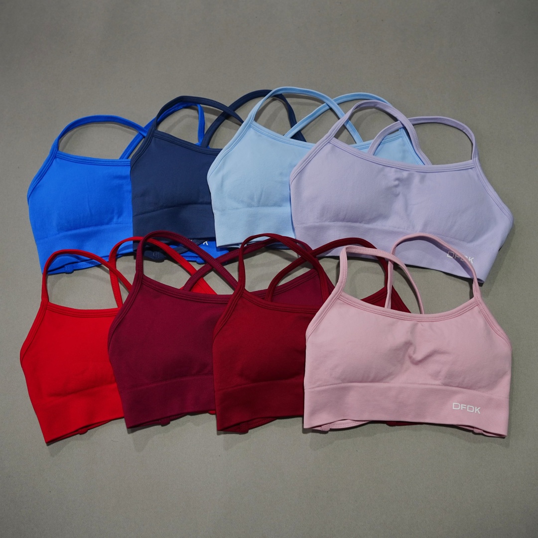 Yoga Fitness Body - DFDK Ribbed Seamless Cross Back Yoga