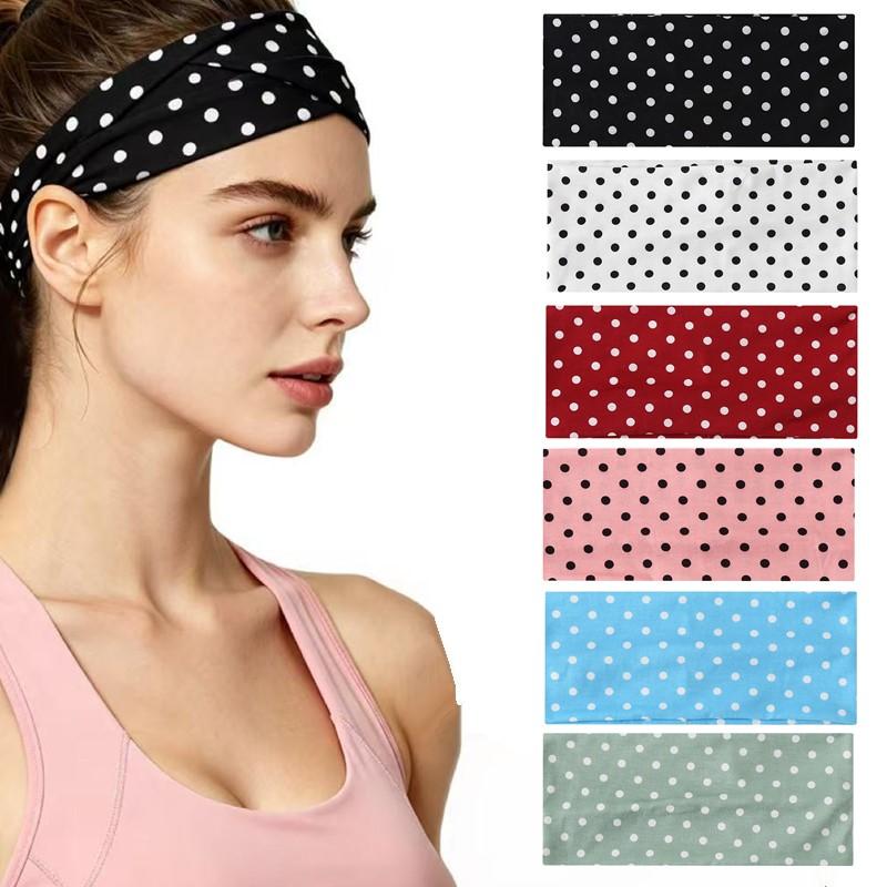 Polka Dot Yoga Elastic Headban - J-Yoga Fitness ulasan dan harga