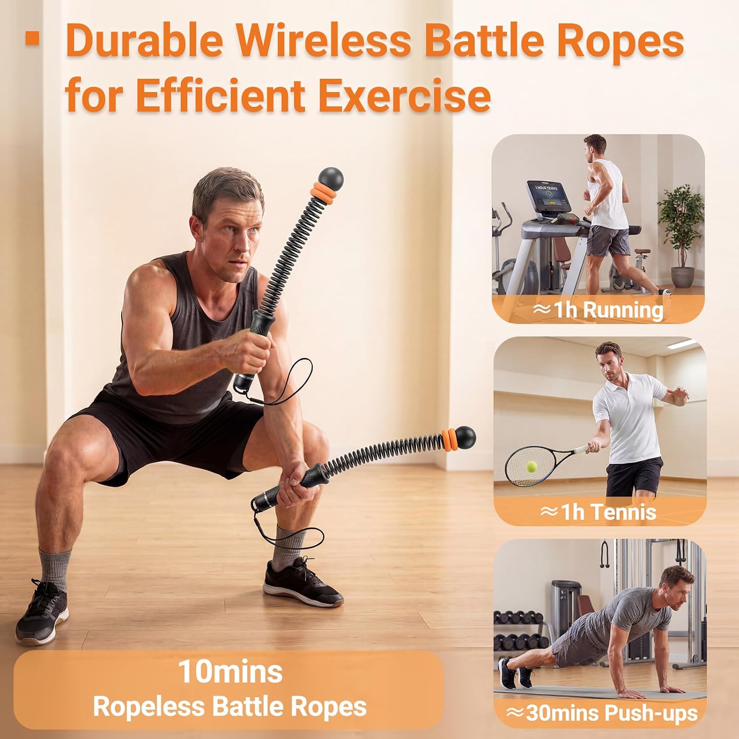 Adjustable Ropeless Battle Rop - Battle Rope Exercise ulasan dan harga