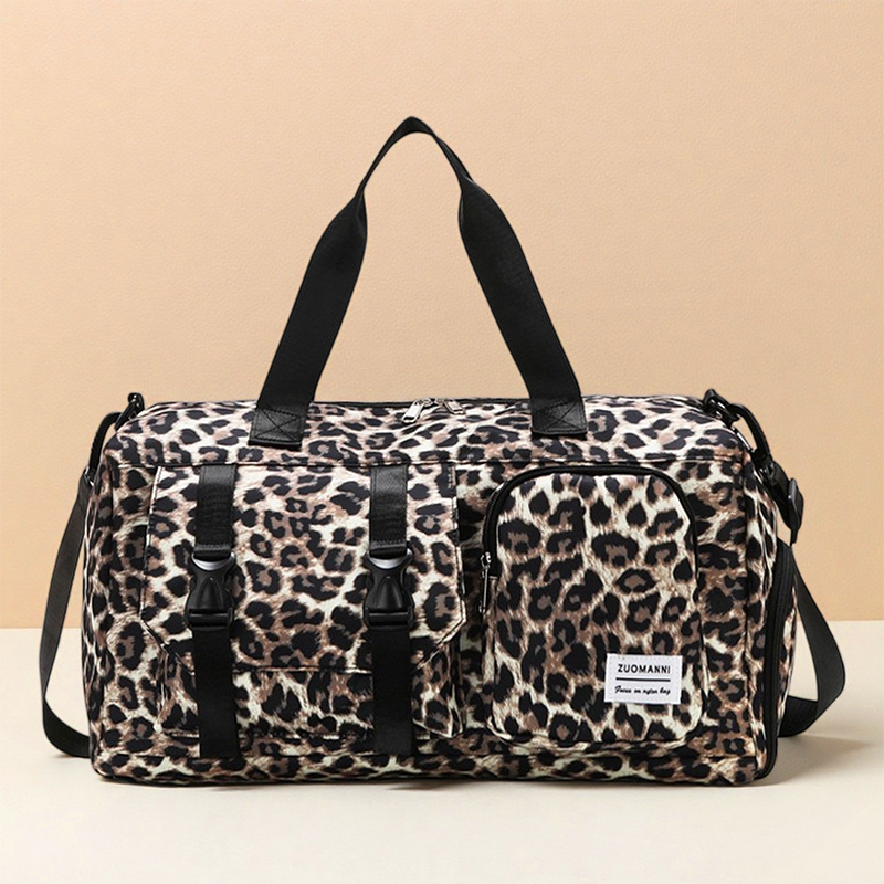 Fashionable Leopard Print Spor - Yoga Fitness Bag ulasan dan harga
