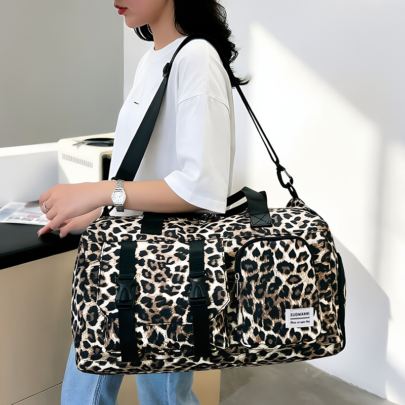 Fashionable Leopard Print Spor - Yoga Fitness Bag ulasan dan harga