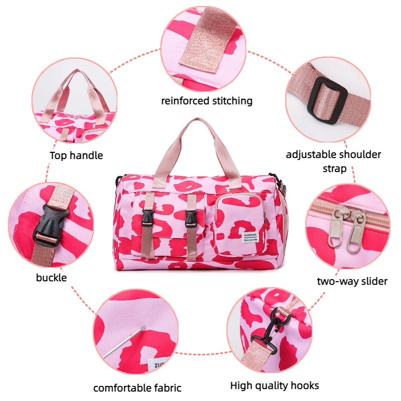 Fashionable Leopard Print Spor - Yoga Fitness Bag ulasan dan harga