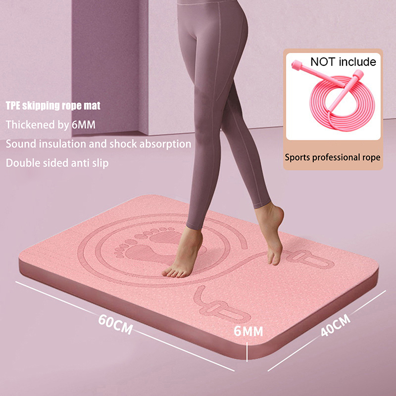 [J] 6MM Skipping Rope Mat Anti - J-Yoga Fitness ulasan dan harga
