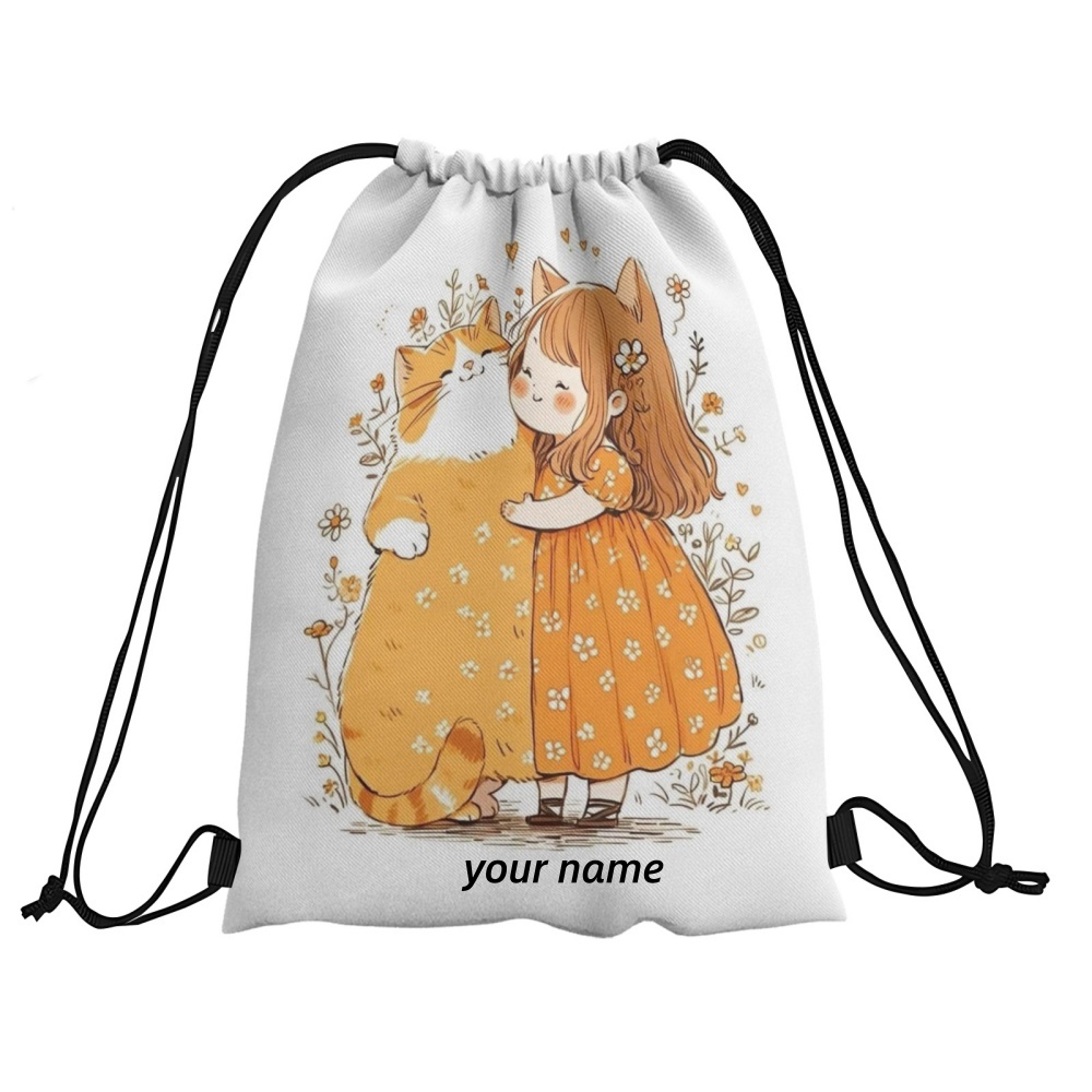1PC Cute Girl Print Custom Tex - Yoga Fitness Bag ulasan dan harga