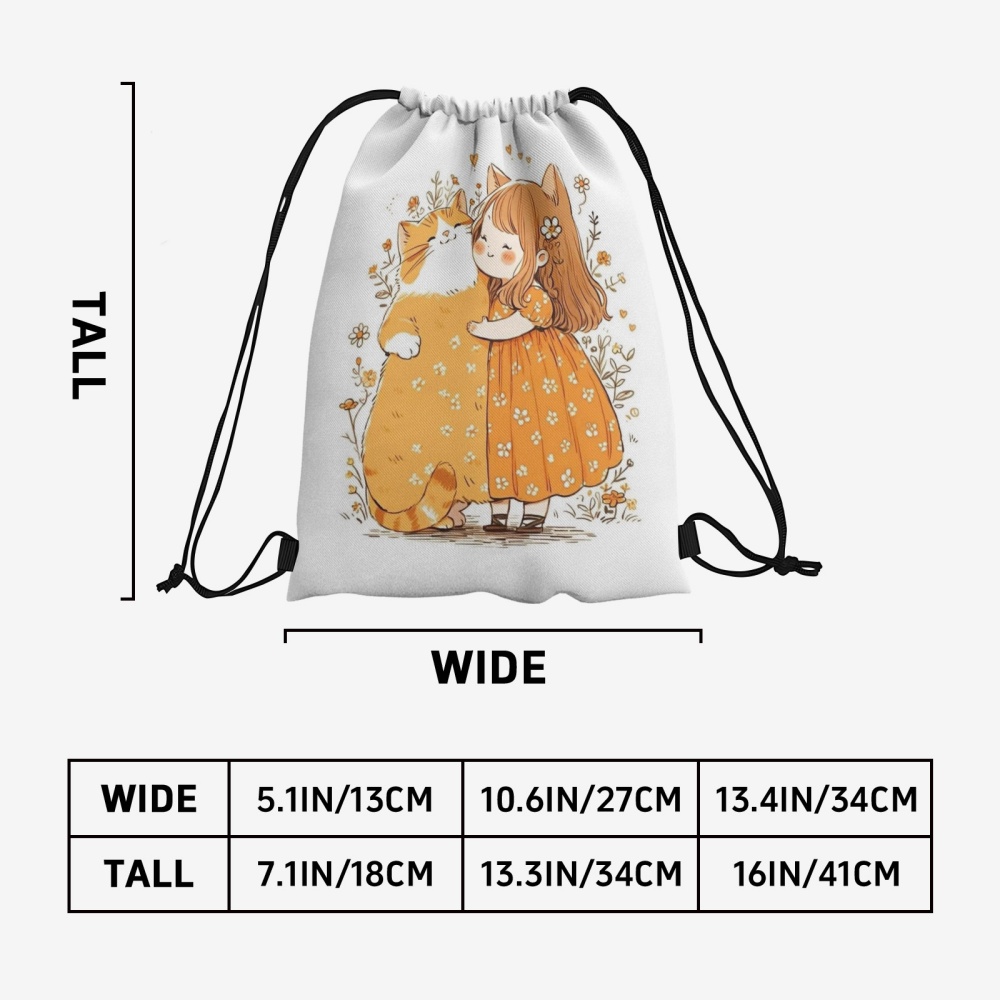 1PC Cute Girl Print Custom Tex - Yoga Fitness Bag ulasan dan harga