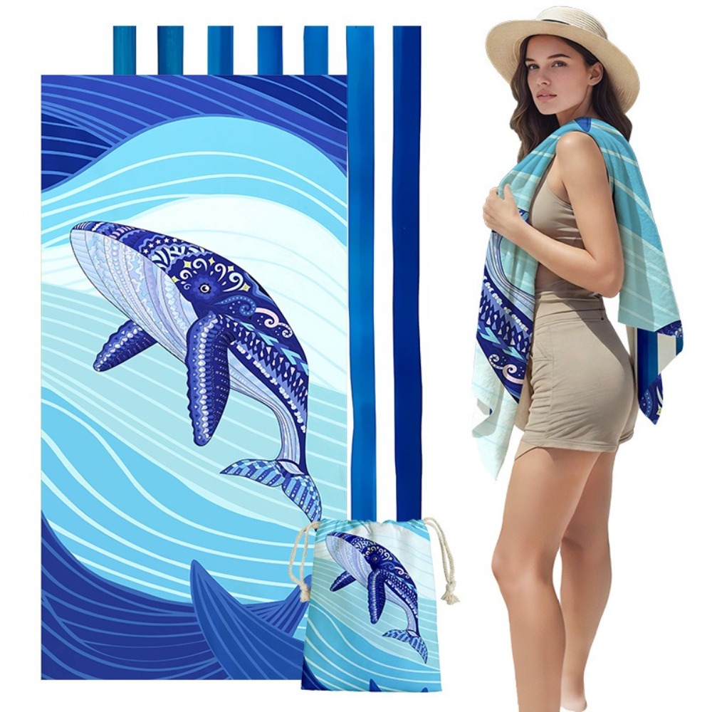 Fish Tail Print Beach Towels a - Yoga Fitness Bag ulasan dan harga