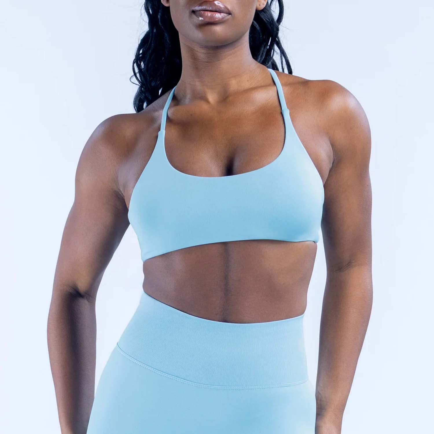 LOGO Seamless Sports Bra Cross - Yoga Fitness Body ulasan dan harga