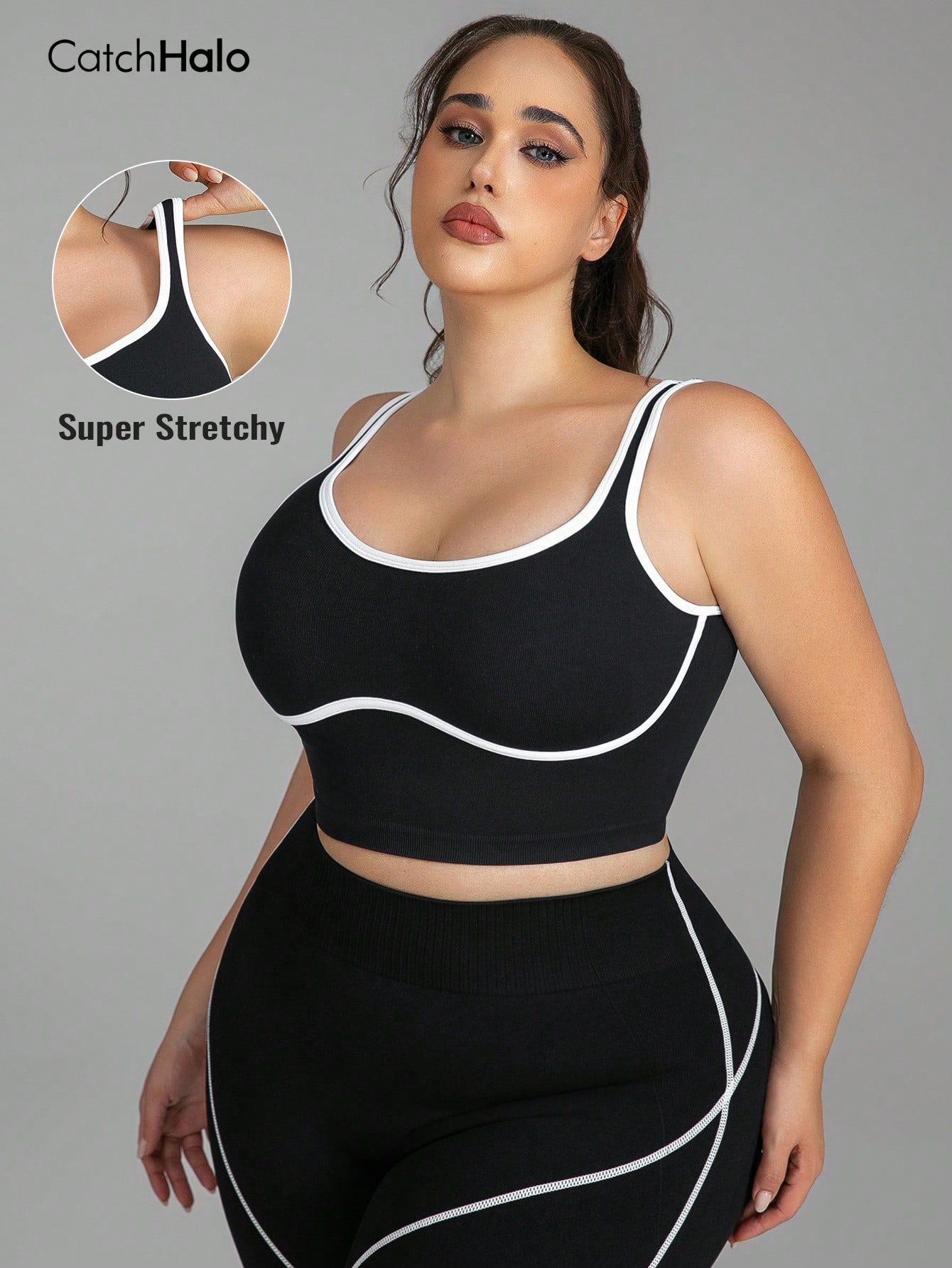 Women Plus Size Seamless Brale - Yoga Fitness Body ulasan dan harga