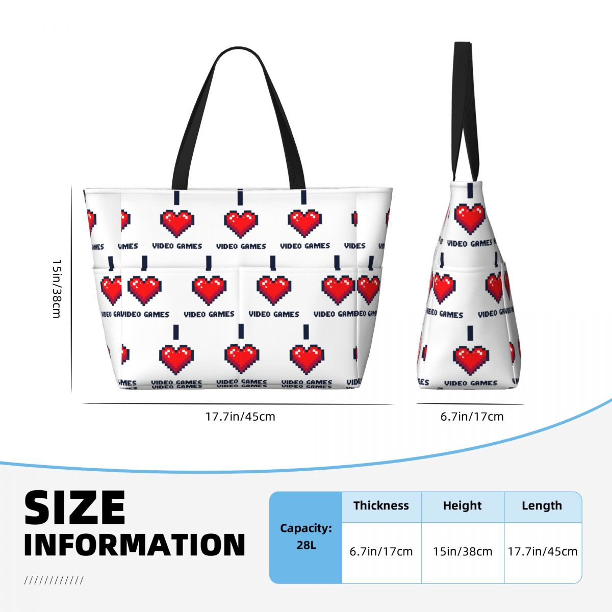 I Heart Video Games Beach Tote - Yoga Fitness Videos Free ulasan dan harga