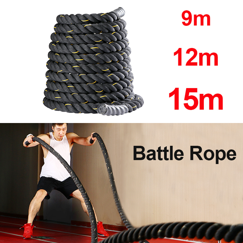 9M/12M/15M Fitness Battle Rope - Battle Rope Exercise ulasan dan harga